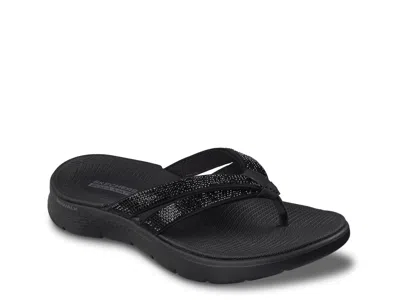 Skechers Go Walk Flex Lindsey Sandal In Black
