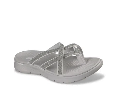 Skechers Go Walk Flex Starry Skies Sandal In Gray