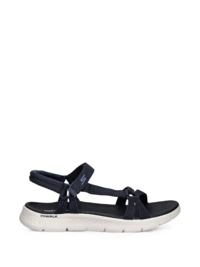 Skechers Go Walk Flex Touch-strap Sandals In Black