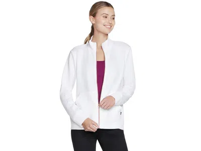 Skechers Hoodless Hoodie Go Walk Everywhere Jacket In White