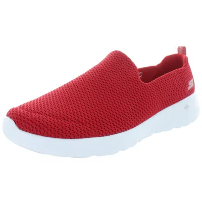 Skechers Go Walk Joy Womens Slip On Performance Sneakers In Red