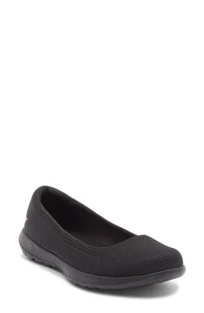 Skechers Go Walk Lite Flat In Black