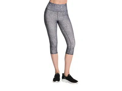 Skechers Go Walk Printed High Waist Capri Pants In Purple