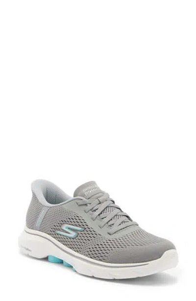 Skechers Go Walk Slip-on Sneaker In Gray/blue