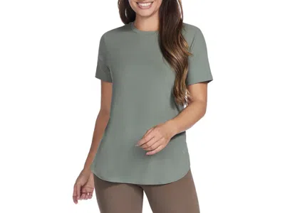 Skechers Go Walk Wear Go Dri Luxe Rib Tunic Tee In Green