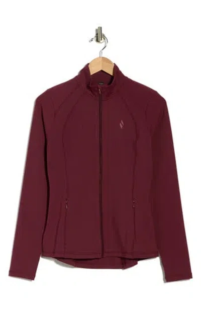 Skechers Go Walk Zip-up Activewear Jacket In Brown