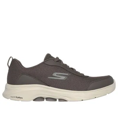 Skechers Gowalk 7 Lace Up Trainer 'brown'