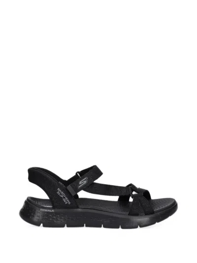 Skechers Gowalk Strappy Sandals In Black