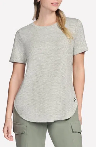 Skechers Gowalk® Stripe Tunic T-shirt In Gray