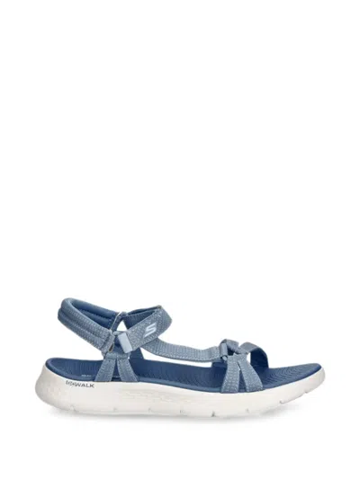 Skechers Gowalk Touch-strap Sandals In Blue