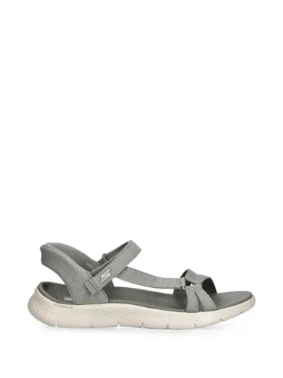 Skechers Gowalk Touch-strap Sandals In Gray