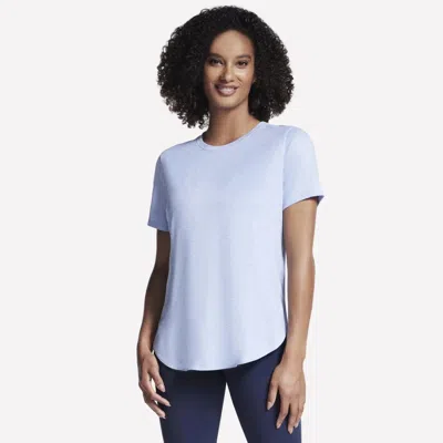 Skechers Go-walk Wear Swift Tunic T-shirt Women's Rain Blue Go-dri Fts1656