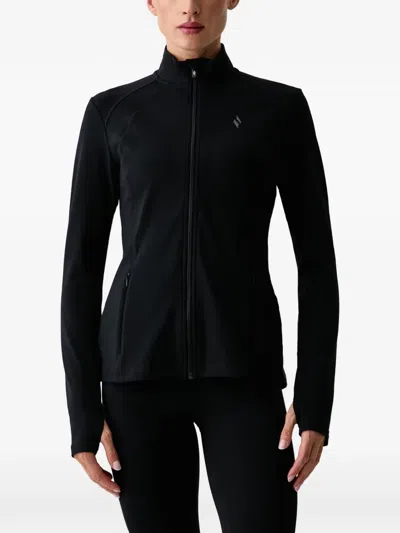 Skechers Gowalk Zip-up High-neck Sweatshirt In Black