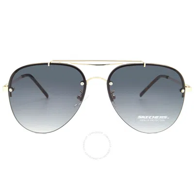 Skechers Gradient Smoke Pilot Men's Sunglasses Se6198 32b 59 In Blue
