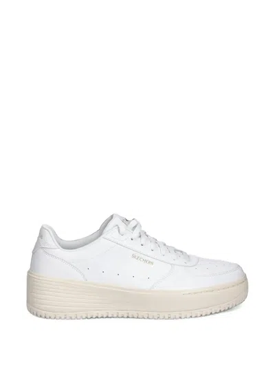 Skechers Grand 92 Perforated Platform Sneakers In White