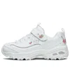 Skechers (gs)  D'lites 1.0 Chunky Shoes 'white Red'