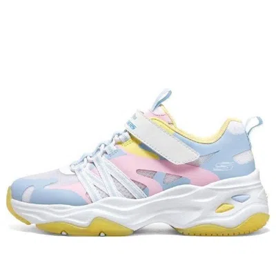 Skechers (gs)  Dlites Chunky Shoes 'blue Pink Yellow' In Multi