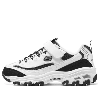 Skechers (gs)  Dlites Chunky Shoes 'white Black'