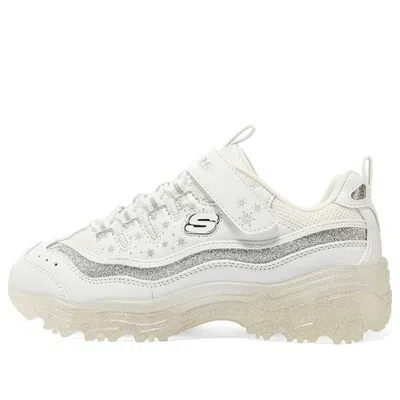 Skechers (gs)  D'lites Electric Coloring 'white Silver' In Multi