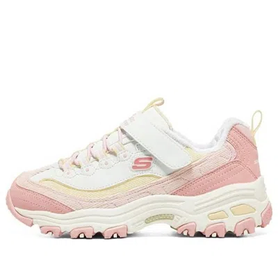 Skechers (gs)  D'lites 'pink Yellow' In Multi