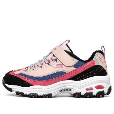 Skechers (gs)  Dlites Shoes 'pink Black' In Multi