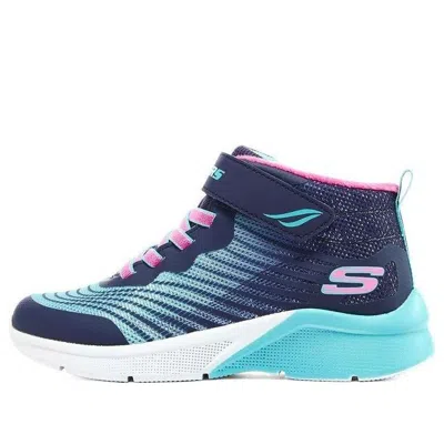 Skechers (gs)  Girls Microspec Rejoice Racer 'navy Light Blue Pink'