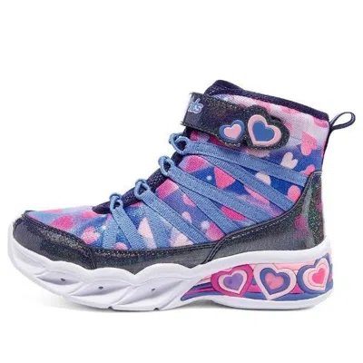 Skechers (gs)  Sweetheart Lights 'blue Black Pink' In Multi