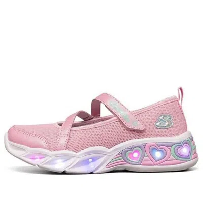 Skechers (gs)  Sweetheart Lights 'pink White' In Multi