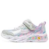 Skechers (gs)  Sweetheart Lights 'silver Rainbow' In Multi