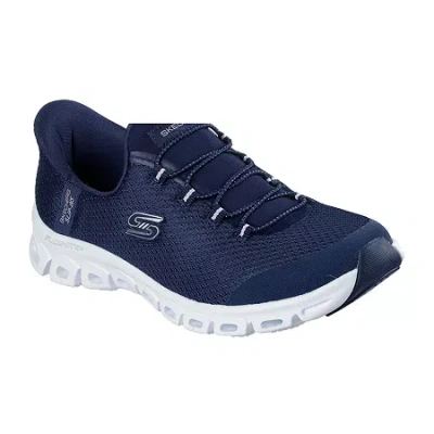 Skechers Hands Free Slip-ins Glide-step Pursuit Womens Slip-on Walking Shoes Wide Width In Blue