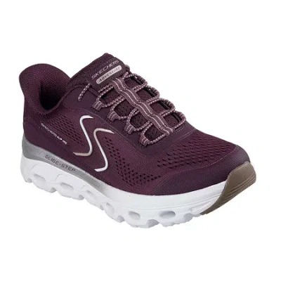 Skechers Hands Free Slip-ins Glide-step Sole Womens Slip-on Walking Shoes In Burgundy