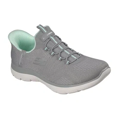 Skechers Hands Free Slip-ins Summits Dream Chaser Womens Round Closed Toe Slip-on Shoe In Gray