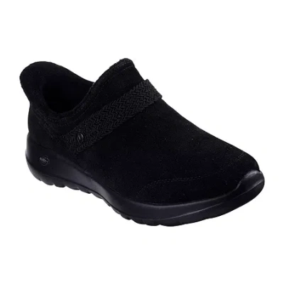 Skechers Hands Free Slip-ins Womens On The Go Joy Shootie Flat Heel Booties In Black