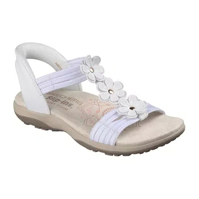 Skechers Hands Free Slip-ins Womens Reggae Slim Strap Sandals In White