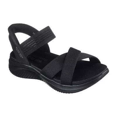 Skechers Hands Free Slip-ins Womens Ultra Flex 3.0 Never Better Strap Sandals In Black