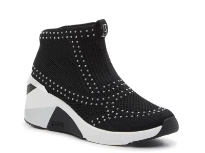Skechers Hands Free Slipins: A Wedge Sneaker Bootie In Black