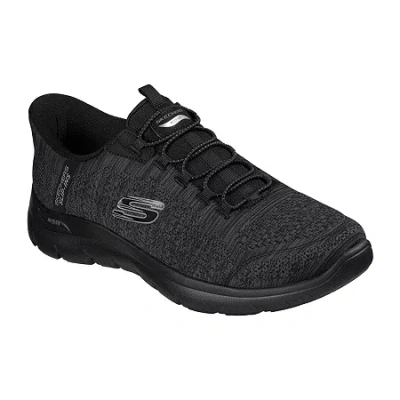 Skechers Hands Free Slip-ins Arch Fit Summits Vorken Womens Slip-on Walking Shoes In Black