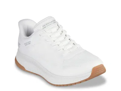 Skechers Hands Free Slipins Bobs Squad 4 Staple Look Sneaker In White