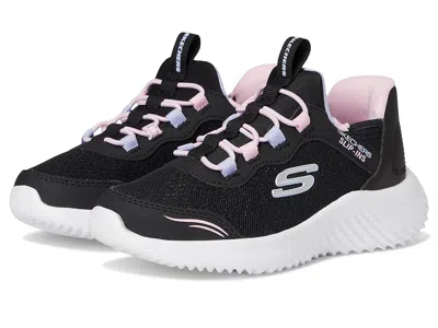Skechers Hands Free Slip-ins, Bounder - Simple Cute 303585l (little Kid/big Kid) Girls Shoes Black :
