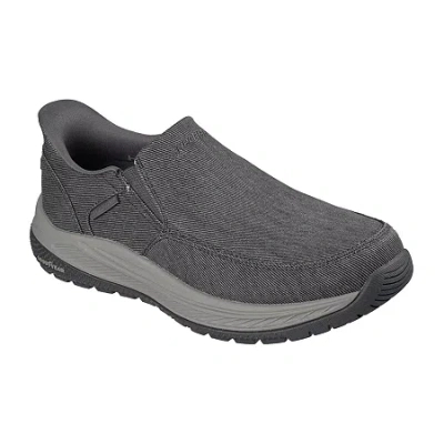 Skechers Hands Free Slip-ins Dayton Mens Moc Closed Toe Slip-on Shoe In Gray