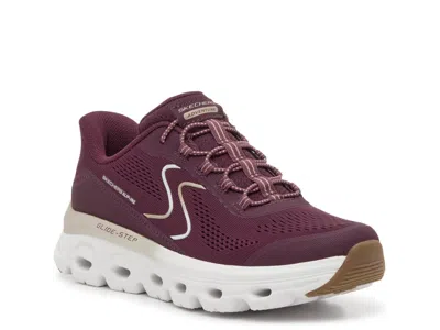 Skechers Hands Free Slipins Glide Step Sole Sneaker In Burgundy