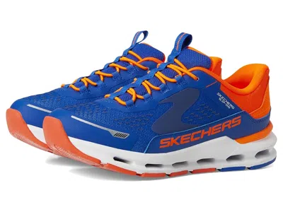 Skechers Hands Free Slip-ins, Glide-step + Vista Lane 404203l (little Kid/big Kid) Boys Shoes Blue/orange : 1