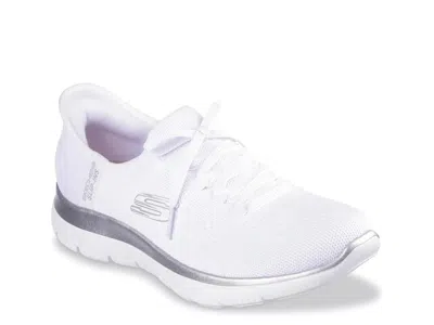 Skechers Hands Free Slipins Summits Night Chic Sneaker In White