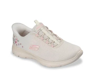 Skechers Hands Free Slipins Summits Spring Blossom Sneaker In White