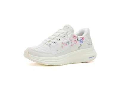 Skechers Hands Free Slip-ins-contour Foam - Gentle Bloom 304104l (little Kid/big Kid) Girls Shoes White: 11 L