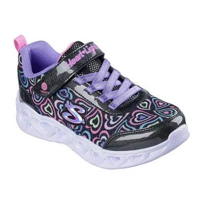 Skechers Heart Lights Boogie Love Little Kid Girls Sneakers In Black