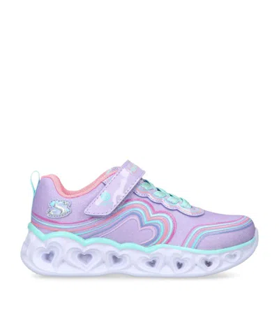 Skechers Kids' Heart Lights Trainers In Lilac