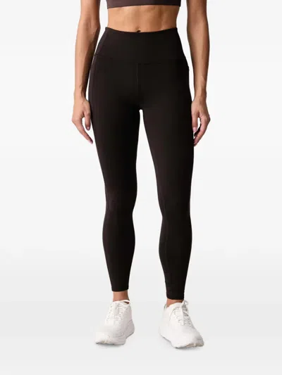 Skechers High-waisted Side-pocket Leggings In Brown