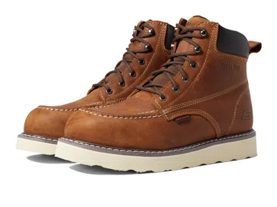 Skechers Kadmiel Truett 200121-cdb Mens Us 10.5 Brown Leather Work Boots Eee4093