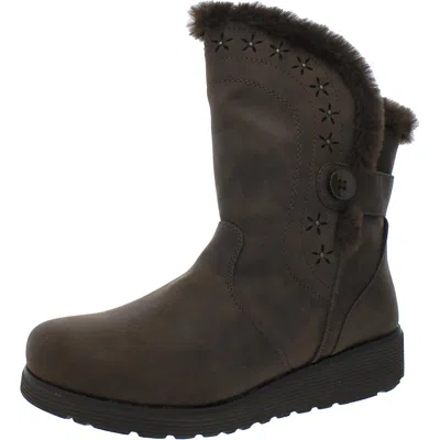 Skechers Keepsakes 2.0 - On My Team Womens Faux Suede Ankle Winter & Snow Boots In Brown